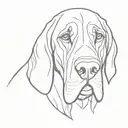 bloodhound dog breed tattoo design idea