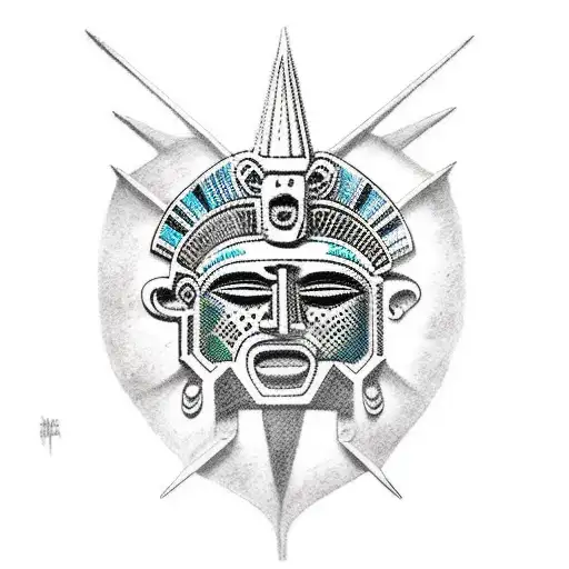 Aztec gods  tattoo design idea