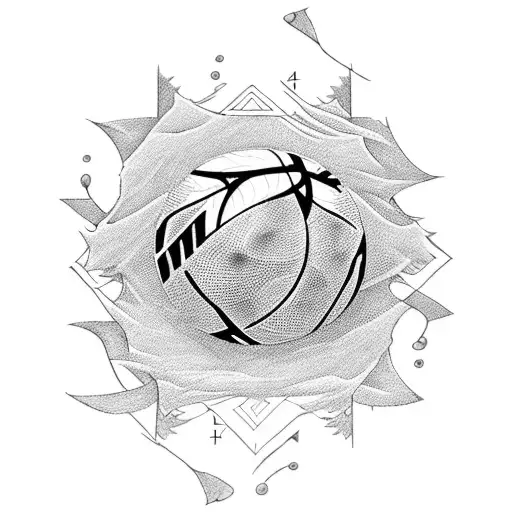 Combine the symbols of handball and Naruto in a dynamic and energetic design. tattoo design idea