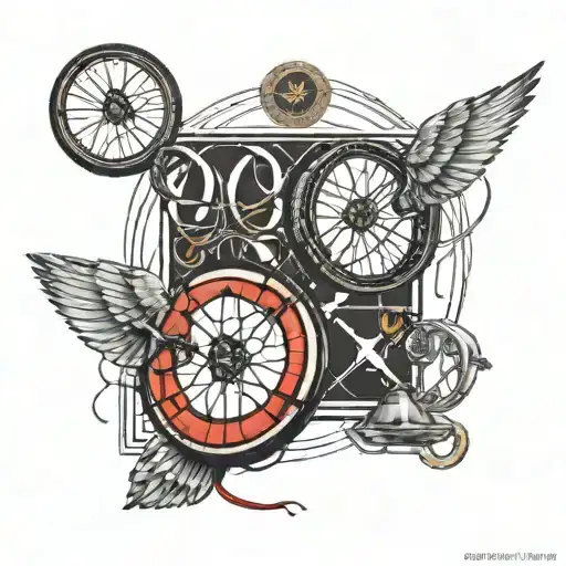 3 national olympic medal for paramotor tattoo design idea