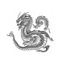 spiral Dragon  tattoo design idea