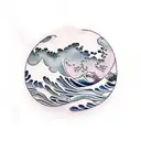 tidal wave  tattoo design idea