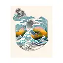 tidal wave  tattoo design idea