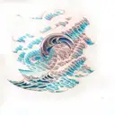 tidal wave  tattoo design idea