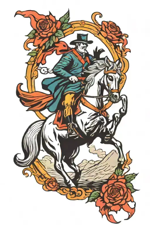 headless horseman tattoo design idea