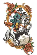 headless horseman tattoo design idea