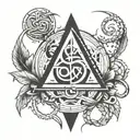 A tattoo featuring a combination of symbols representing perseverance, hard work, and stoicism in a cohesive design tattoo design idea