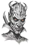 darth maul grim reaper tattoo design idea