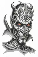 darth maul grim reaper tattoo design idea