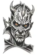 darth maul grim reaper tattoo design idea