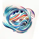 Ocean Wave tattoo design idea
