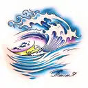 Ocean Wave tattoo design idea