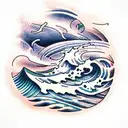 Ocean Wave tattoo design idea