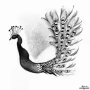 Peacock tattoo design idea