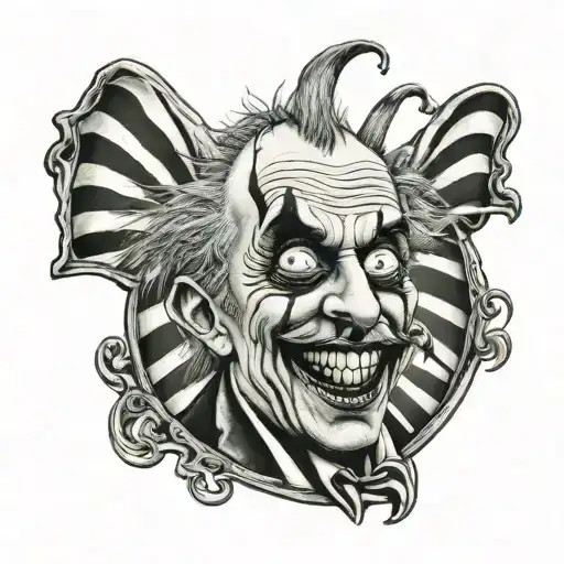 creepy beetlejuice  tattoo design idea