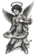 angel protection  tattoo design idea