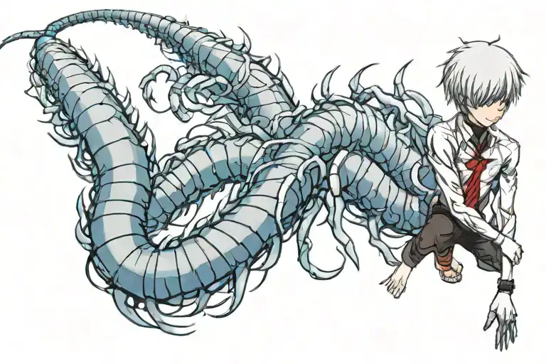 ken kaneki ken's centipede tattoo design idea
