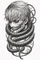ken kaneki centipede tattoo design idea