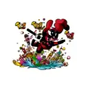 deadpool full color tattoo design idea