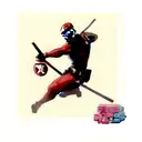 deadpool full color tattoo design idea