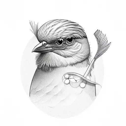 a bird in the shape of the letter V tattoo design idea