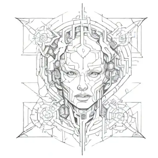 Cybersigilism tattoo design idea