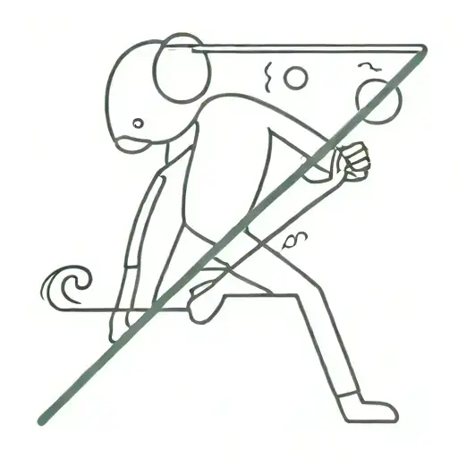 pool stick figure tattoo design idea