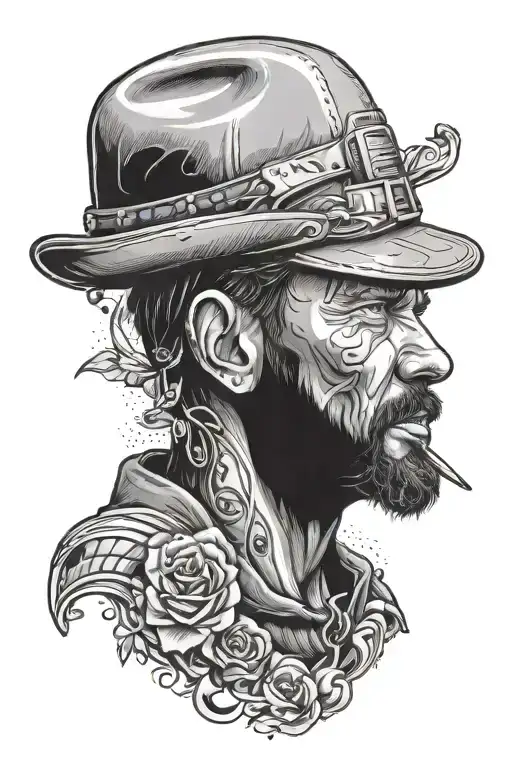 A tattoo design representing the hard work and dedication of a blue collar parent for their daughter in a dotwork style tattoo design idea