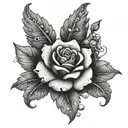 A tattoo design representing the hard work and dedication of a blue collar parent for their daughter in a dotwork style tattoo design idea