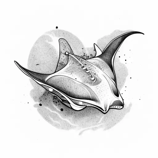 manta ray tattoo design idea