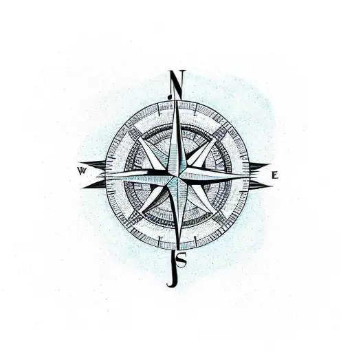 A minimalist tattoo design of a compass surrounded by binary code, symbolizing the client's love for travelling and coding tattoo design idea