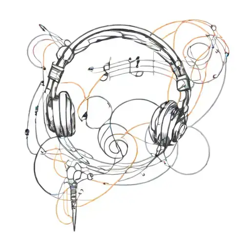 music techno rave  tattoo design idea