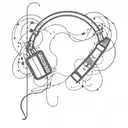 music techno rave  tattoo design idea