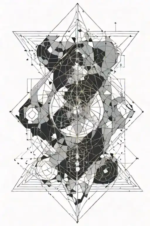 space with golden ratio spiral tattoo design idea