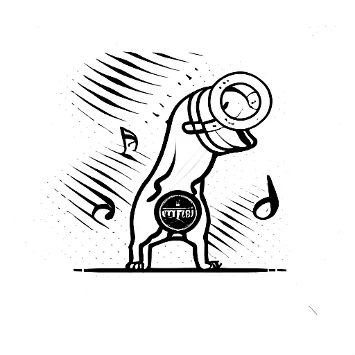 music capoeira soccer beer dog cavaquinho  tattoo design idea