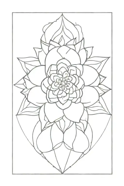 floral thin line mandala tattoo back of the neck tattoo tattoo design idea