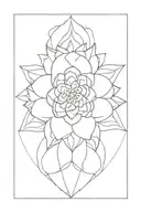 floral thin line mandala tattoo back of the neck tattoo tattoo design idea