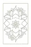 floral thin line mandala tattoo back of the neck tattoo tattoo design idea