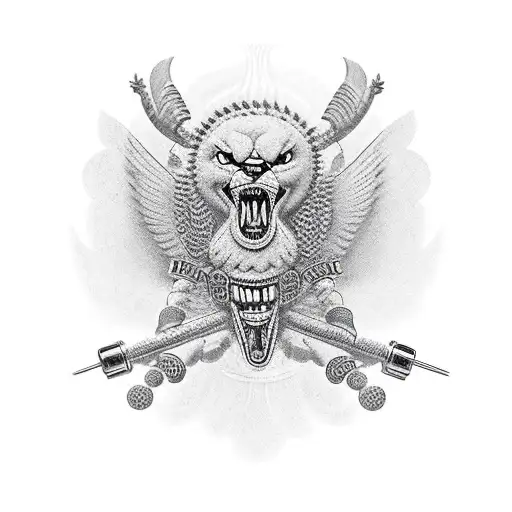 Gavião com simbolo do corinthians tattoo design idea