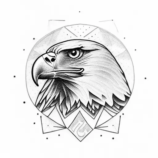 Eagle with Corinthians symbol tattoo design idea