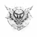 Eagle with Corinthians symbol tattoo design idea