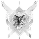 Eagle with Corinthians symbol tattoo design idea