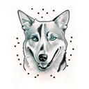Australian cattle dog tattoo design idea