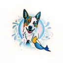 Australian cattle dog tattoo design idea