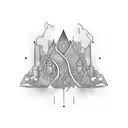 vulva city  tattoo design idea