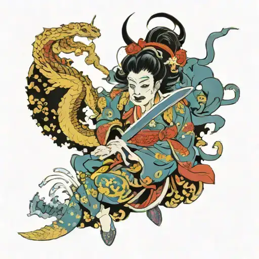 tomoe gozen tattoo design idea