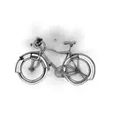 Bicycle with bike chain diamond around it tattoo design idea