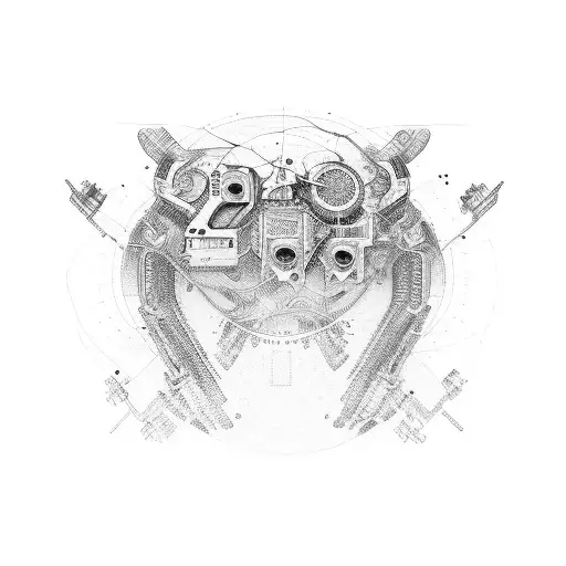 computer, computador, cpu, tecnología  tattoo design idea
