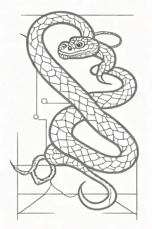 rattlesnake and diploma   tattoo design idea
