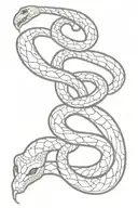 rattlesnake and diploma   tattoo design idea